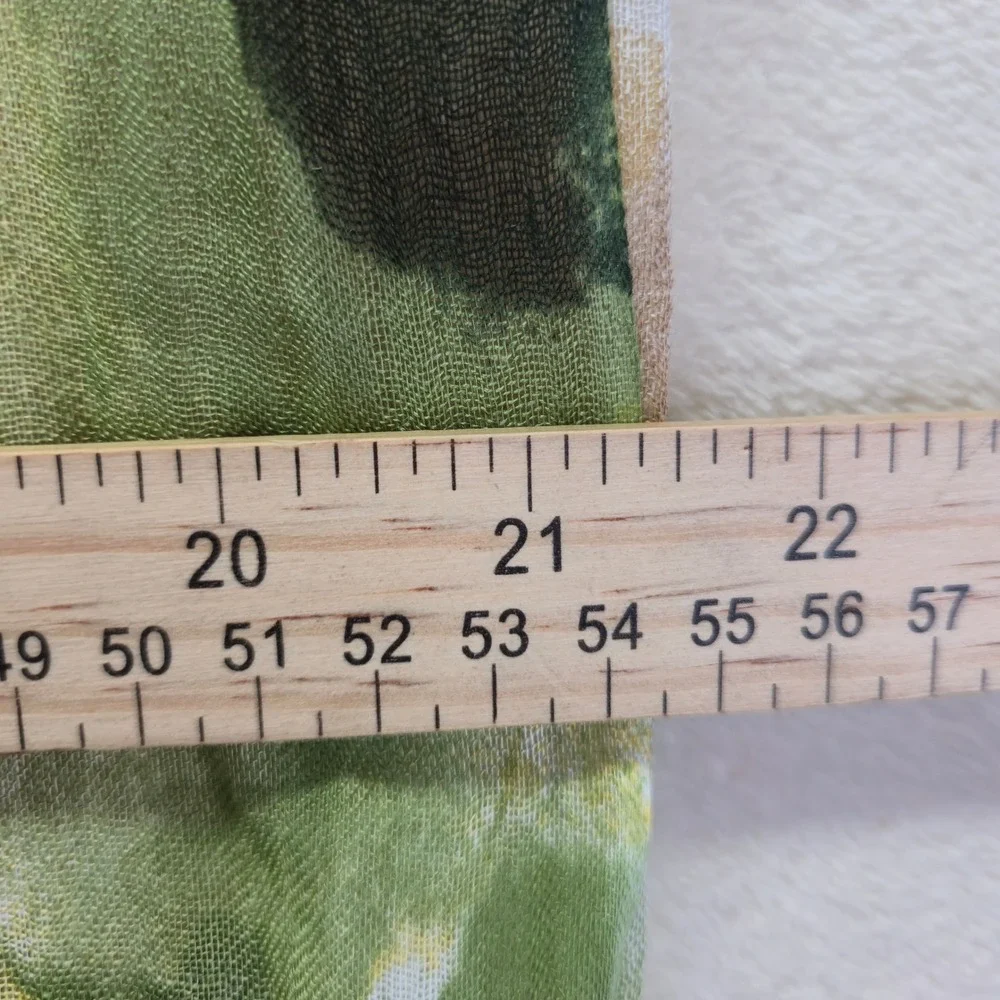 NWT Simply Vera Vera Wang Watercolor Floral Scarf Yellow‎ Green Lightweight Boho